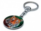 Breloc cheie din metal - multicolor model Tigru