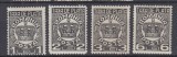 1932/38 TAXA DE PLATA COROANA (CU FILIGRAN) EMISIUNEA I-a SERIE MNH, Nestampilat