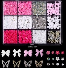 Figurine 3D volumetrice pentru manichiură, set ZSHZ-964