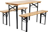 Set berarie compact Dortmund Mini3 cu masa si 2 banci, lemn 27 mm