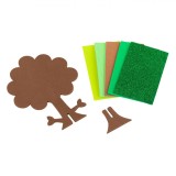 Set Artizanat Spumă, Copac, 17 cm, Multicolor, Decor Autocolant, Oem