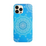 Husa compatibila cu Apple iPhone 13 model Snowflake Mandala, Silicon, TPU, Viceversa, Transparent, Carcasa