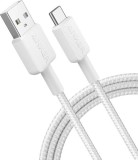 Cumpara ieftin Anker USB, A la USB, C, 0.9m, 480 Mbps, nylon braided, alb , A81H5G21