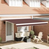 vidaXL Copertină retractabilă manual, maro, 400x300 cm