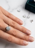 Cumpara ieftin Inel din Argint 925 Vintage Hexagon Solitaire, cu Diamant Cubic Zirconia
