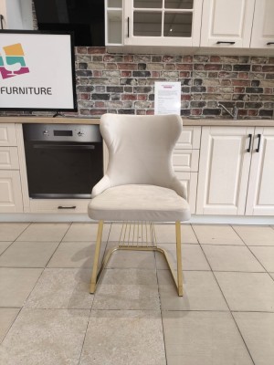 SET DE 6 SCAUNE STELLA CREM CU AURIU foto