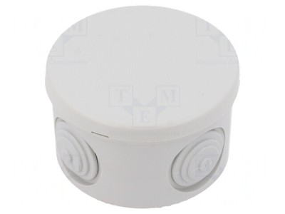 Cutie de conexiuni gri deschis 84mm x 50mm foto