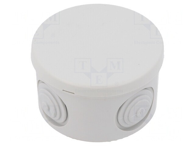 Cutie de conexiuni gri deschis 84mm x 50mm