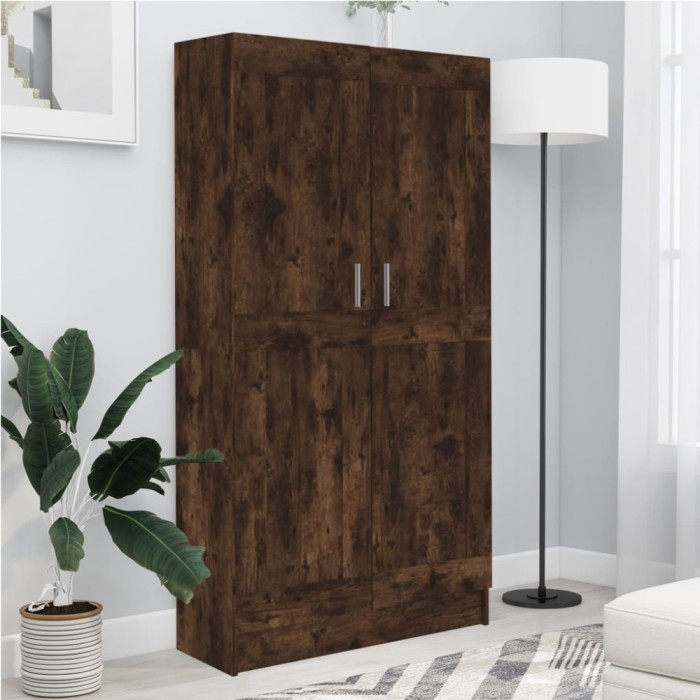 Gossi biblioteca, stejar fumuriu, 82,5x30,5x150 cm, lemn prelucrat