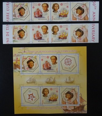 Romania LP 1691+1691a+1691b MNH/** , 50 de ani de emisiuni CEPT foto