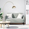 VidaXL Canapea lovesea gri deschis 109 cm catifea 4100587