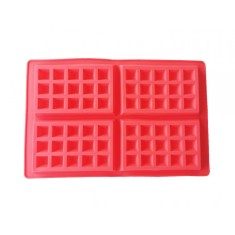 Forma silicon 4 cavitati, Pentru Grofe, Rosu, 28 cm, 233COF