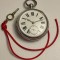 CEAS DE BUZUNAR ARGINT 925 - English Lever Fusee - Pe Lant - G. Aaronson 1889 !