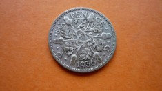 6 PENCE 1936 ARGINT *****