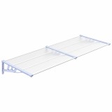Cumpara ieftin Copertina de usa, gri si transparent, 239x90 cm, policarbonat