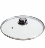 Capac rotund, sticla transparenta, 26 cm