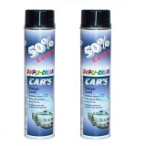 Vopsea Spray Jante Negru Lucios DUPLI-COLOR 600ml x2 - Uscare Rapida, Aderenta Excelenta, Rezistenta Zgarieturi