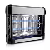 Aparat anti-insecte, lumina UV, 2 x 8 W, carcasa aluminiu, Negru, V-TAC