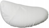 Husă Scaun Coafor/Cosmetică Enzo, Diametru 36cm, Velur Moale, Albă - Protecție Elastică, Universală Taburet