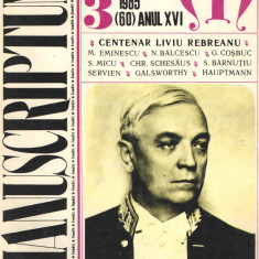 Manuscriptum 3/1985/(60) Anul XVII - revista culturala