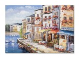 Cumpara ieftin Tablou din Venetia pictat manual, 70x50cm ulei in cutit efect 3D, gata de expus pe perete