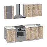 Cumpara ieftin Set mobila bucatarie 4 buc Festa IV Pako World Sonoma 160x60x85 cm