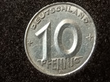 10 pfennig 1953 E (in capsula), DDR, RARA, stare foarte buna [poze], Europa