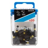 Bit de impact 20 buc/set TORX GRAPHITE TX20