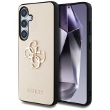 Husa originala Guess Samsung Galaxy S25 Hardcase 4G Grained Big and Classic Logo, bej, GUHCS25SPGT4MBE