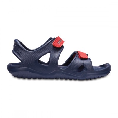 Sandale Crocs Swiftwater River Sandal Kids Albastru - Navy/Flame foto