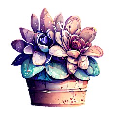 Sticker decorativ, Floare, Roz, 64 cm, 10550ST foto