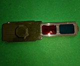 Ochelari 3 D vintage, etui compact, spy vizualizare imagini cărți / reviste ilustrate 3D sau film, 9 cm sau 17 cm