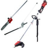 Raider RDP-SBBC20 - Trimmer gazon cu 1 acumulator Li-Ion 20 V 1 Ah 300 mm cap cu fir + Cap trimmer 400 mm + Cap fierastrau 200 mm