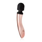 Vibrator Masa Curved Rosy Gold, 10 Moduri Vibratii, USB, 21 cm