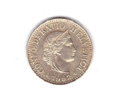 Moneda Elvetia 5 rappen 1992, stare foarte buna, curata foto