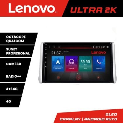 Navigatie Toyota RAV4 2018 8 core QLED Qualcomm 4+64 360 Android Waze USB Navigatie Internet Youtube Radio Lenovo CarStore Technology