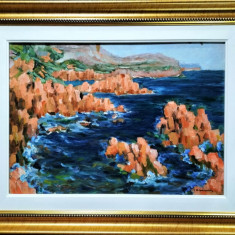 Rodica Maniu (1890-1958)-Ţărm de mare la Caliacra, pictură în ulei