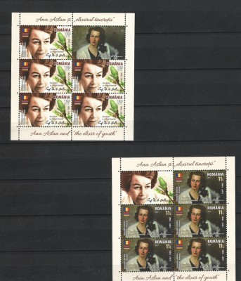 ROMANIA 2023 - ANA ASLAN SI &amp;quot;ELIXIRUL TINERETII&amp;quot;, MINICOLI, MNH - LP 2411 foto