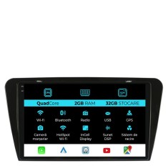 Navigatie Dedicata Skoda Octavia 3 (2013-2018), Incell 10Inch, 2Gb Ram, 32Gb Stocare, Carplay