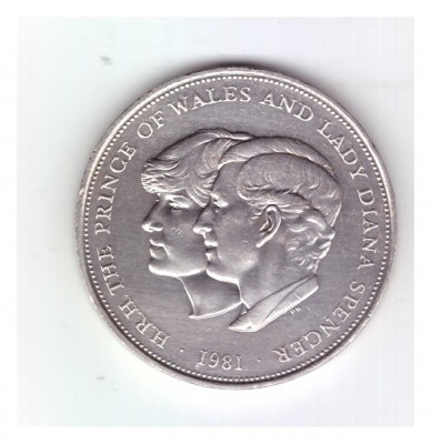 Moneda Marea Britanie 25 new pence 1981 Nunta regala, stare foarte buna foto