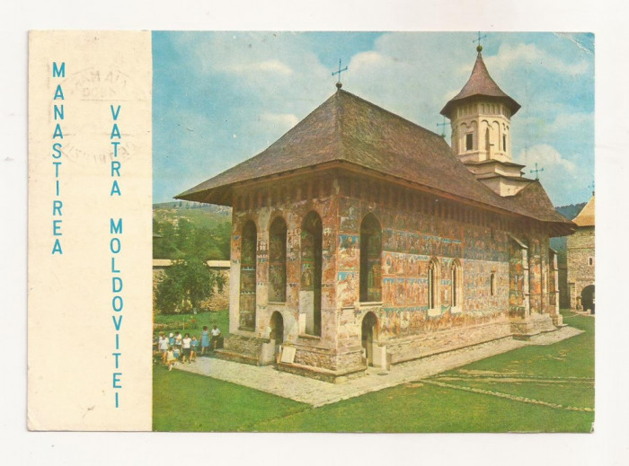 RF42 -Carte Postala- Manastirea Vatra Moldovitei, circulata 1977