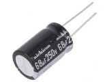 Condensator Electrolitic THT 68uF 250V 16x25mm