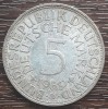 (A873) MONEDA DIN ARGINT GERMANIA - 5 MARK 1969, LIT D, 11,2 GRAME. PURITATE 625, Europa