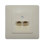 Priza dubla retea RJ45 UTP 8P8C (2x port Ethernet)