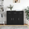 VidaXL Servantă, negru, 91x28x75 cm, lemn prelucrat