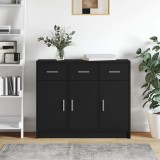 VidaXL Servantă, negru, 91x28x75 cm, lemn prelucrat