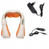 Aparat de masaj cervical Shiatsu Medisana NM860 88942, 4 capete rotative, 2 nivele de intensitate, Functie de incalzire, Crem