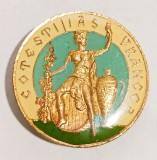 INSIGNA VITICULTURA CRAMELE COTESTI IAS VRANCEA FOND CENTRAL ALBASTRU DESCHIS ALB SI VERDE INCHIS PE CONTUR AGRICULTURA VIN ( CITITI DESCRIEREA )