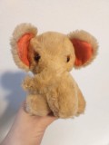 Elefant vechi, vintage, push mohair, China, 15cm, Shanghai Dolls Factory SDF