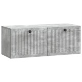 vidaXL Oglindă TV montată pe perete Gri Beton 78,5 x 31 x 30 cm 898038
